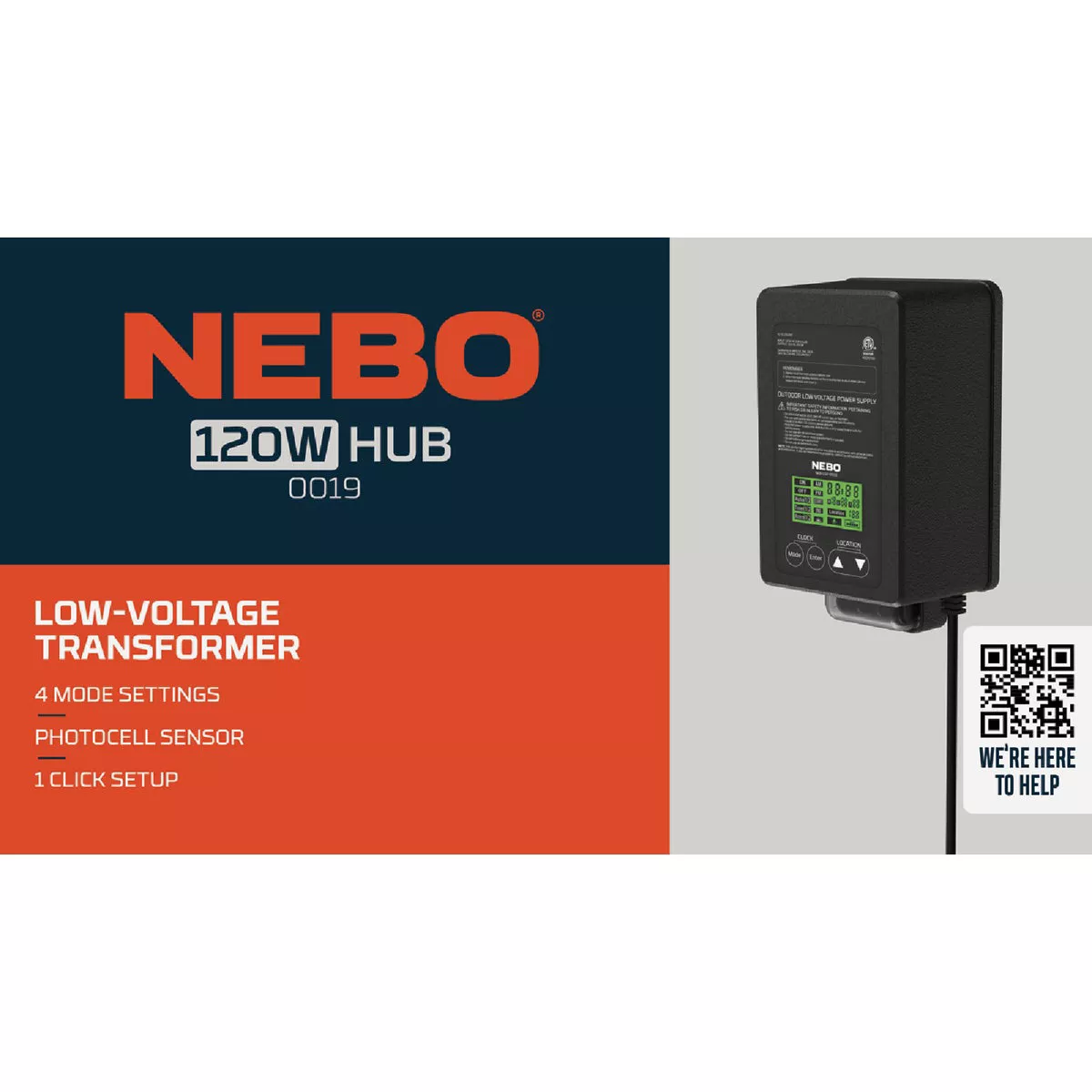 Nebo 120W 4-Mode Low Voltage Landscape Lighting Hub/Transformer with Photocell Sensor - photo 2