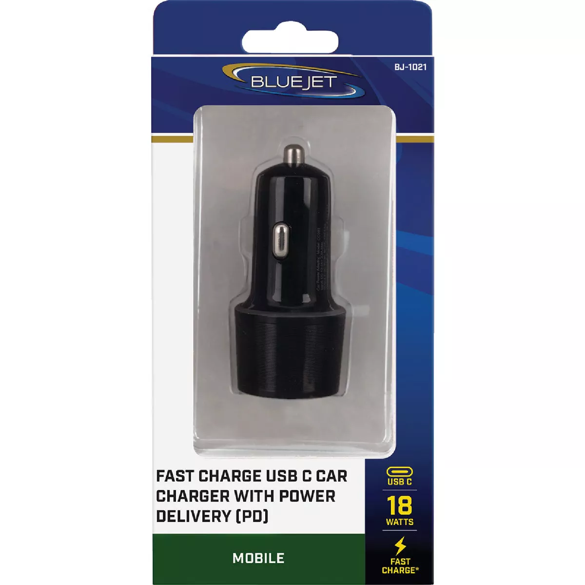 Blue Jet Fast Charge 12V USB-C Car Charger with Power Delivery (PD) - photo 2