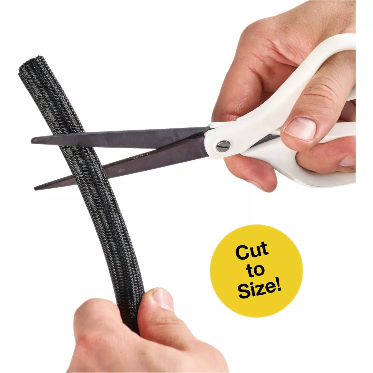 Wrap-It Storage 10 Ft. x 3/4 In. Black Mesh Cable Sleeve - photo 4