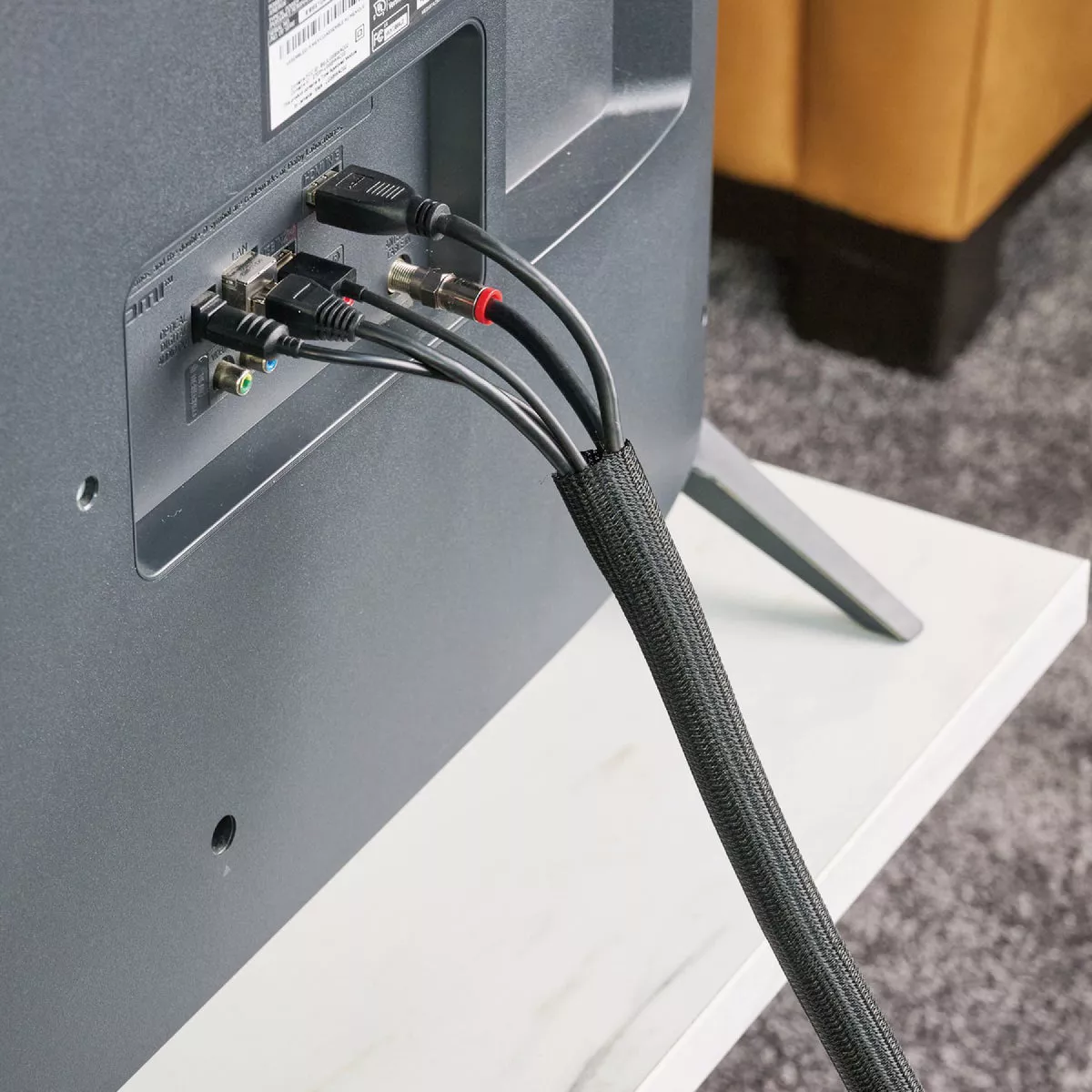 Wrap-It Storage 10 Ft. x 3/4 In. Black Mesh Cable Sleeve - photo 5