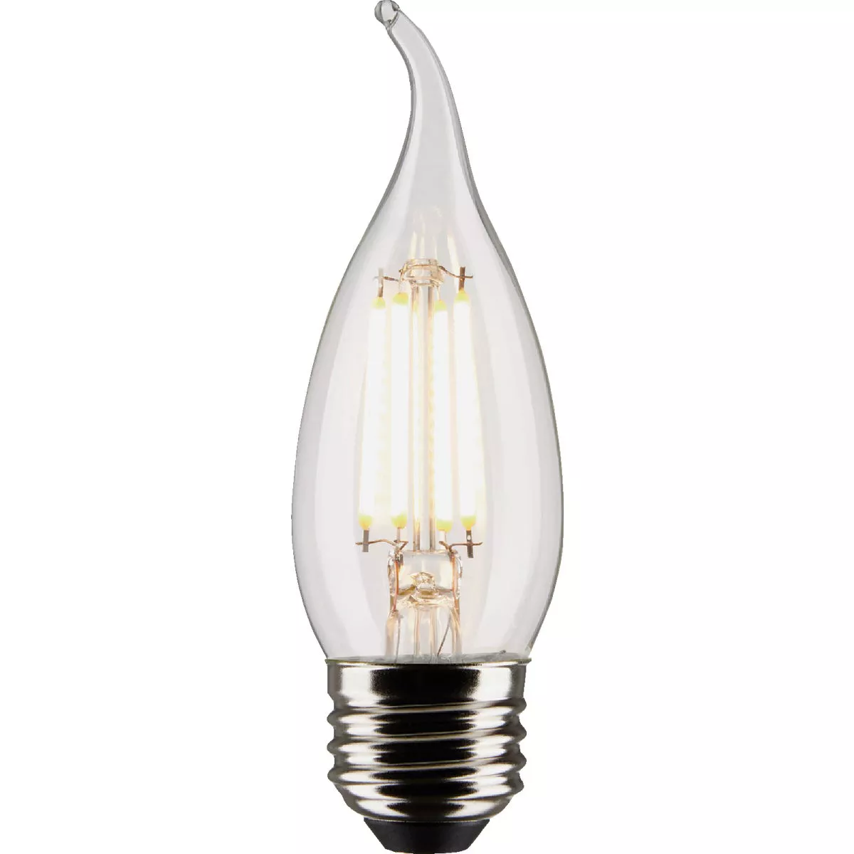 Satco 60W Equivalent Warm White Clear CA10 Medium LED Decorative Light Bulb (2-Pack) - photo 4
