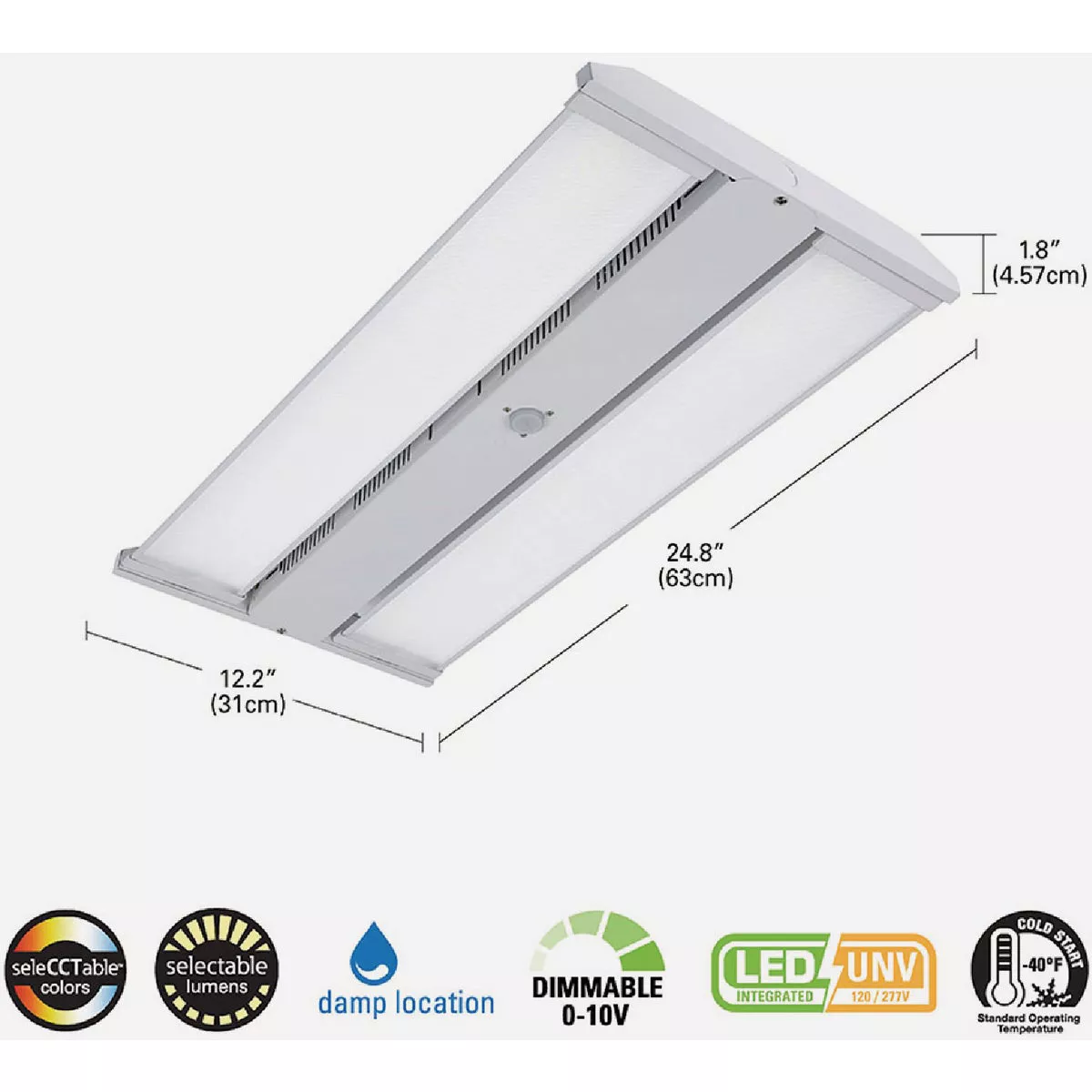 Halo 2 Ft. Selectable LED Highbay Light Fixture with Adjustable Optics - photo 3