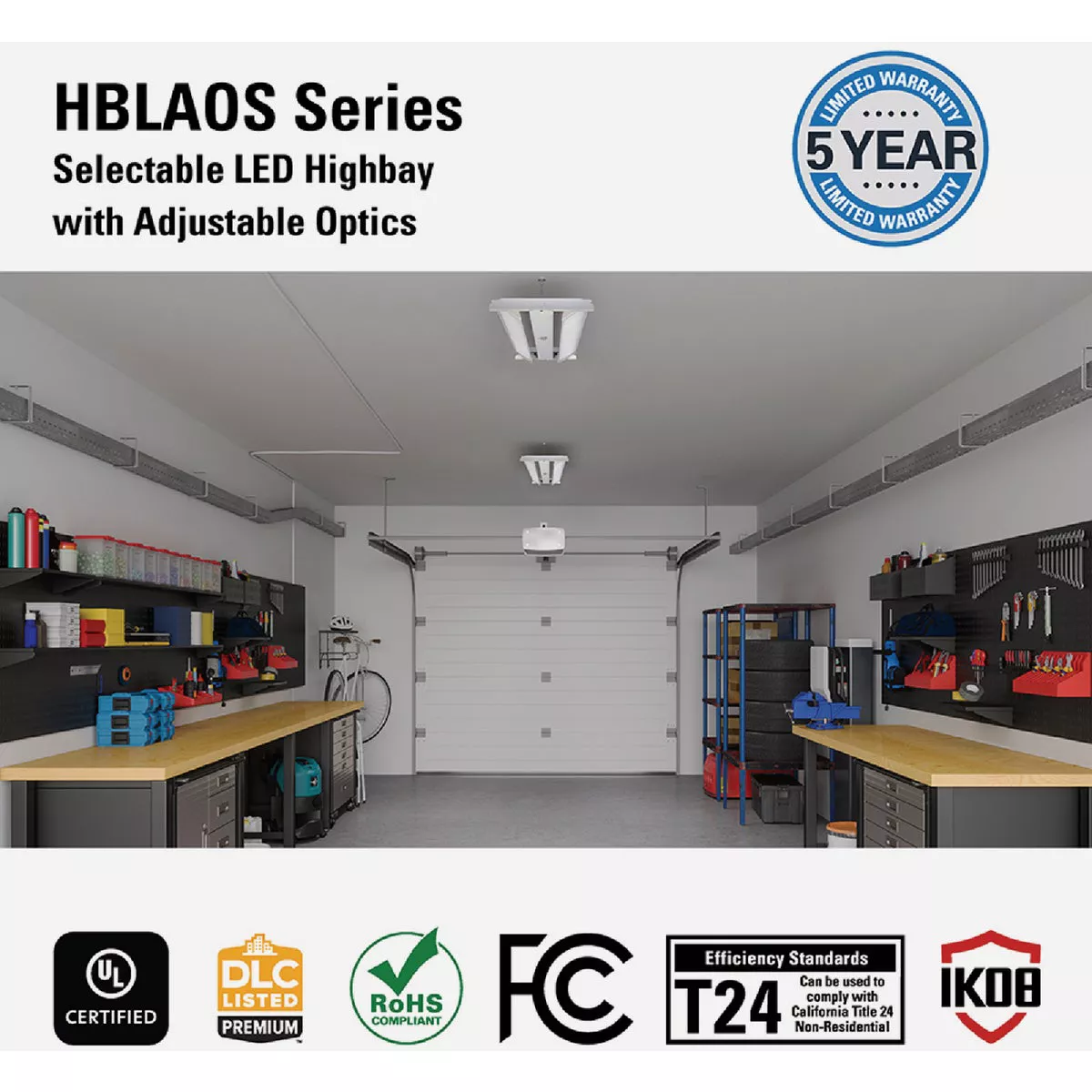 Halo 2 Ft. Selectable LED Highbay Light Fixture with Adjustable Optics - photo 5