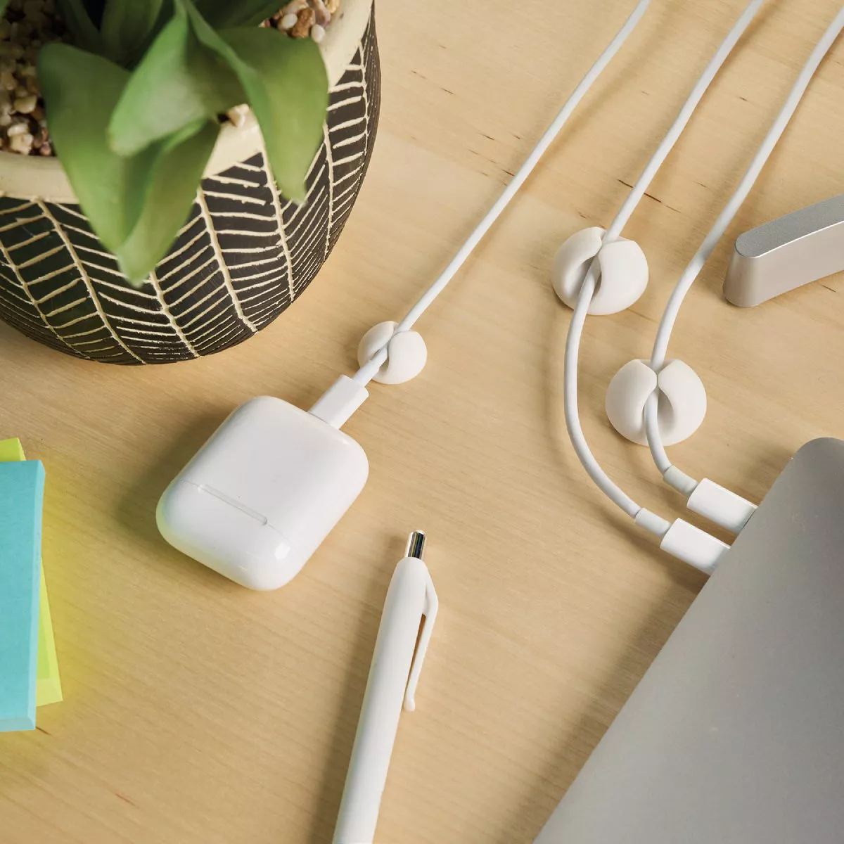 Wrap-It Storage Single White Cable Clip (14-Pack) - photo 2