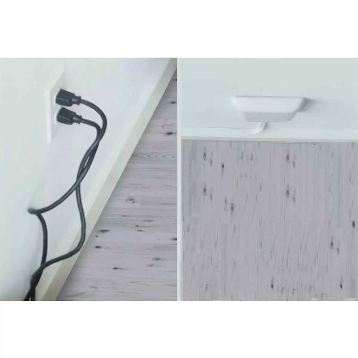 Sleek Socket 3-Outlet White Ultra-Thin Electrical Outlet Cover Power Strip with 3 Ft. Cord - photo 3