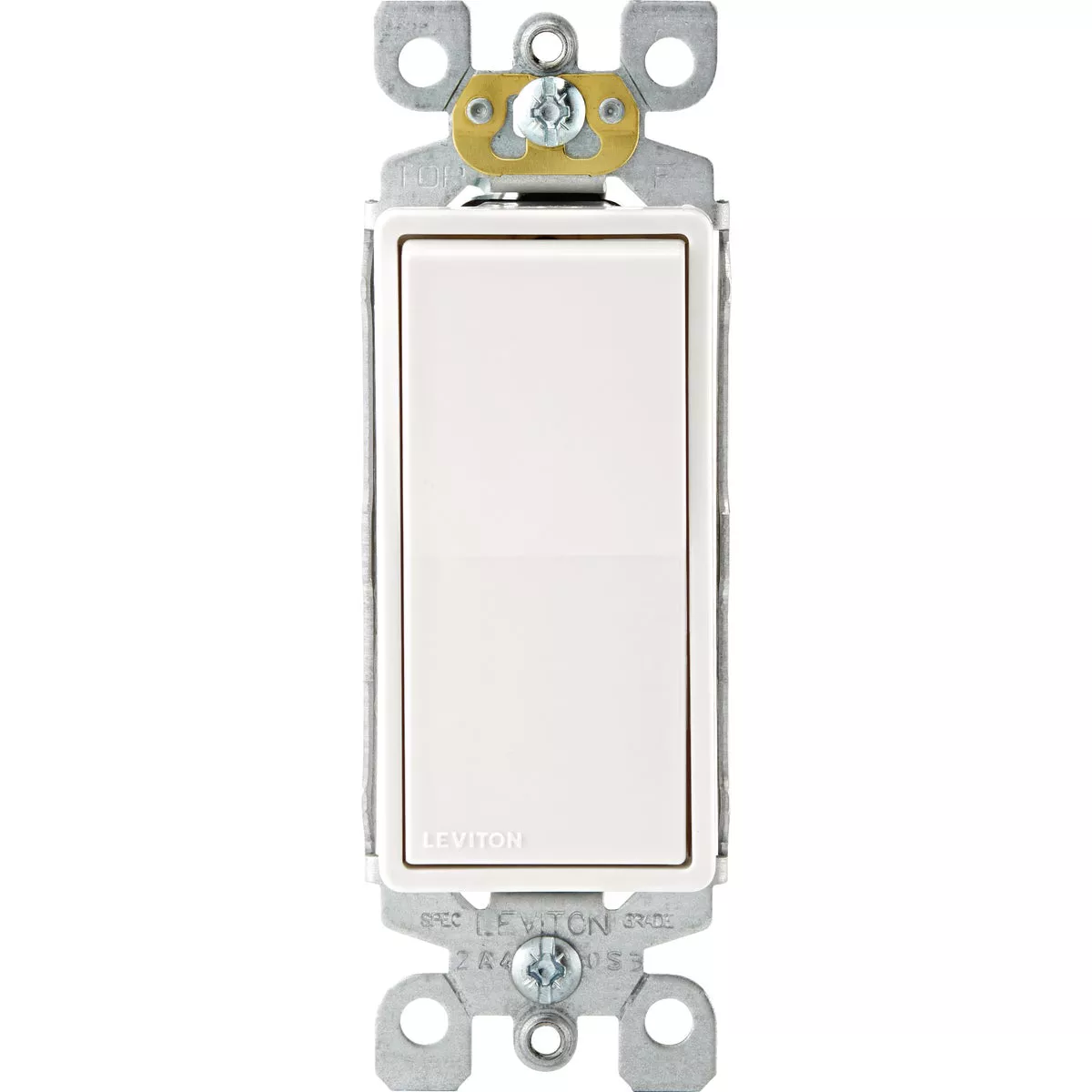 Leviton Decora Edge Anti-Microbial Rocker White 15A Quiet 3-Way Switch