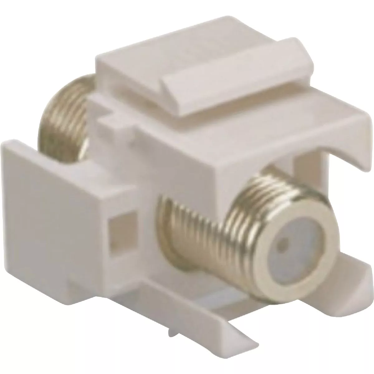 Legrand On-Q White Recessed Plastic F-Type Coax Wall Jack
