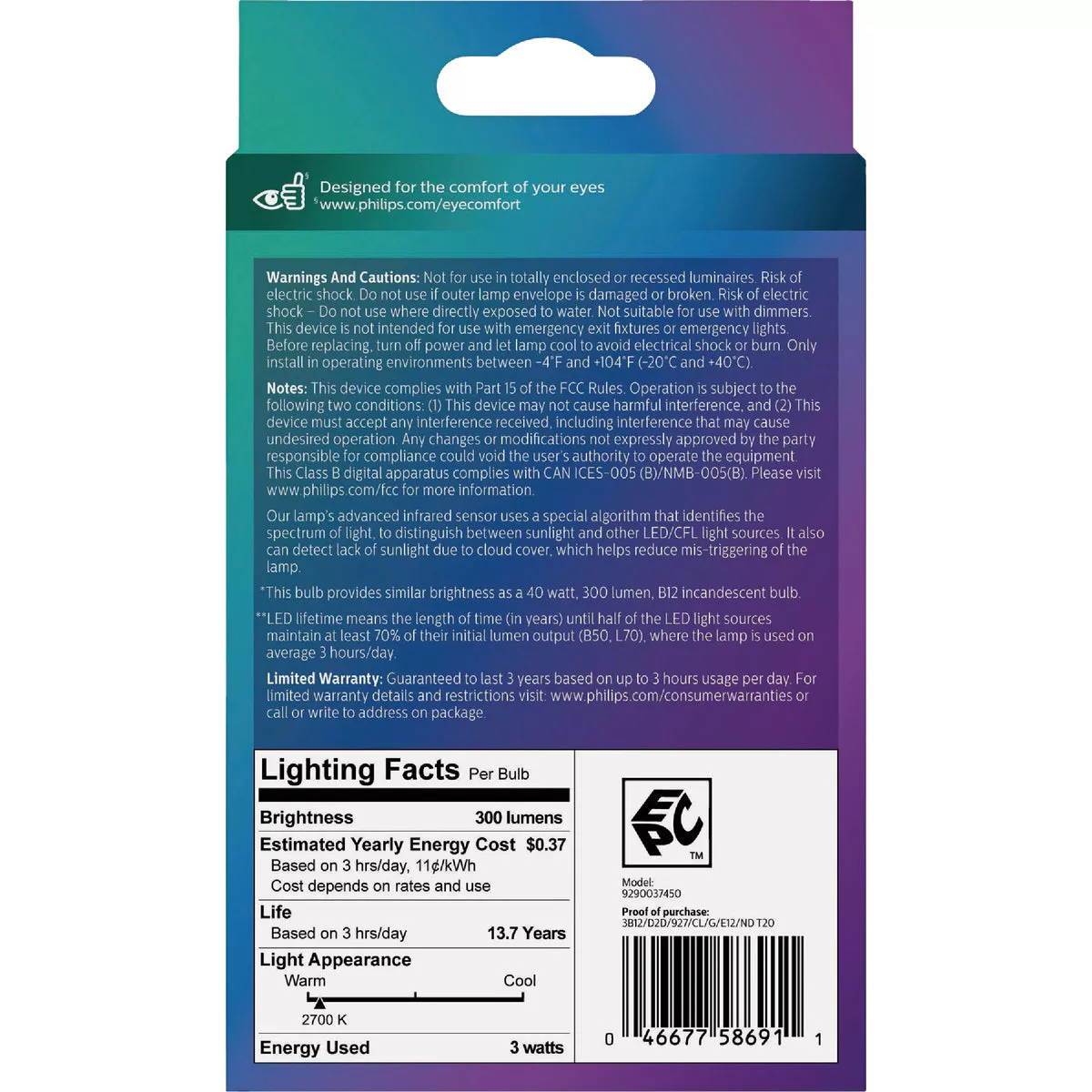 Philips 40W Equivalent Soft White B11 Dusk to Dawn LED Decorative Light Bulb (2-Pack) - photo 5
