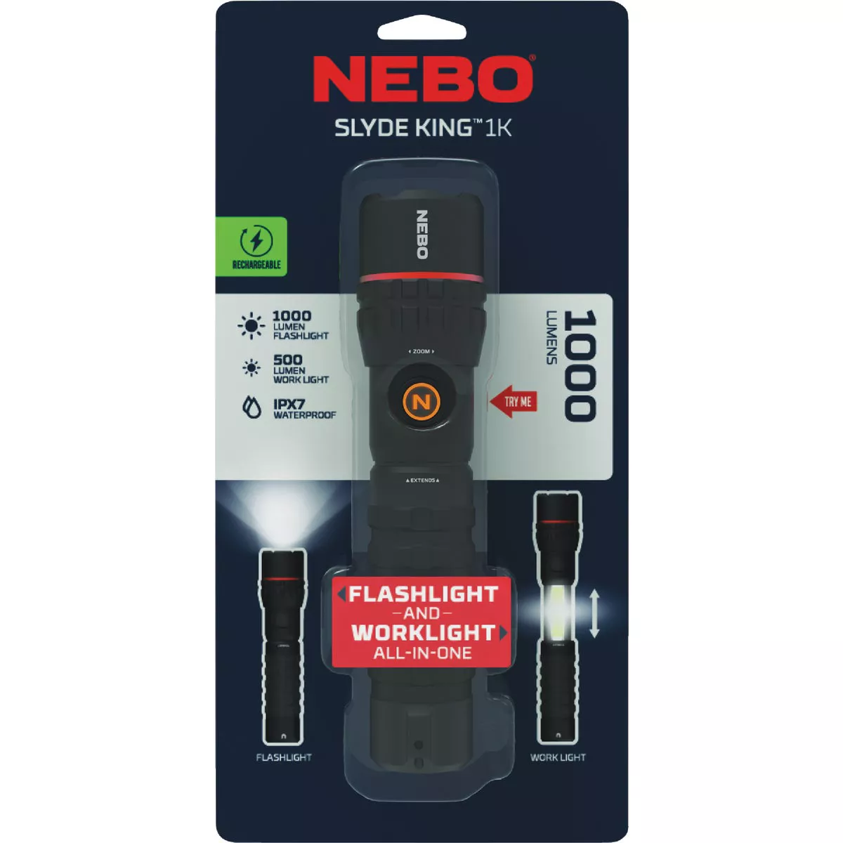 Nebo Slyde King LED Rechargeable Flashlight & Worklight - photo 5