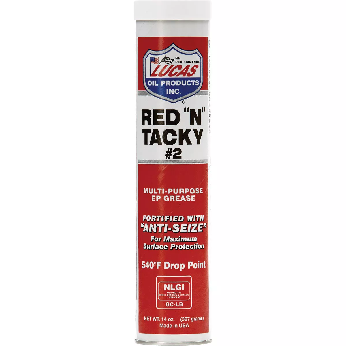 Lucas Oil Red 'N' Tacky 14 Oz. Tube Red Lithium Grease