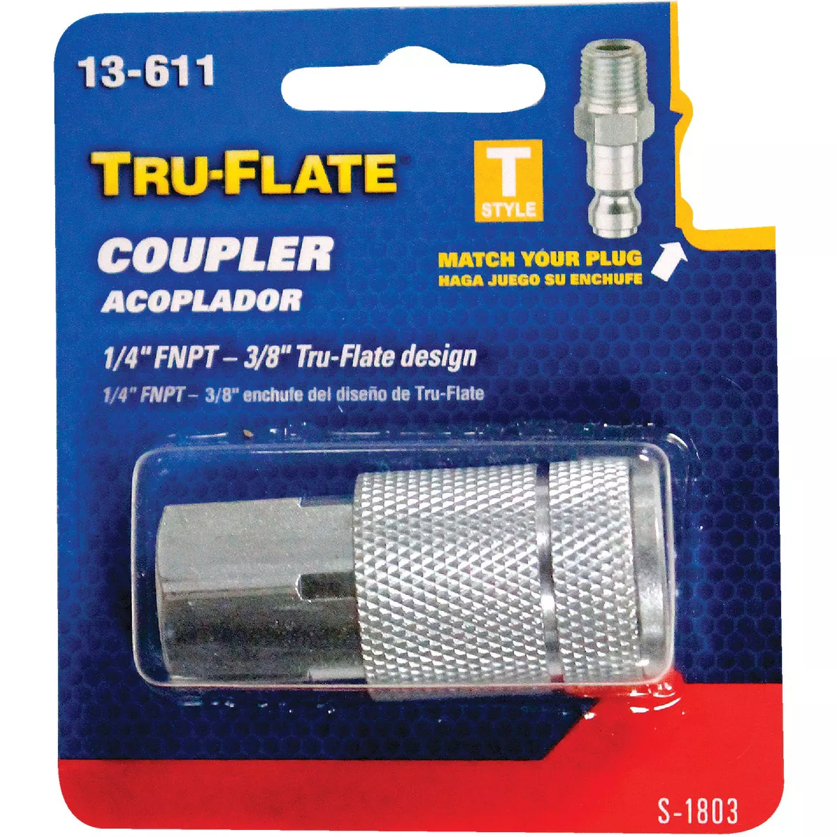 Tru-Flate Series Push-to-Connect 1/4 In. FNPT Coupler - photo 2