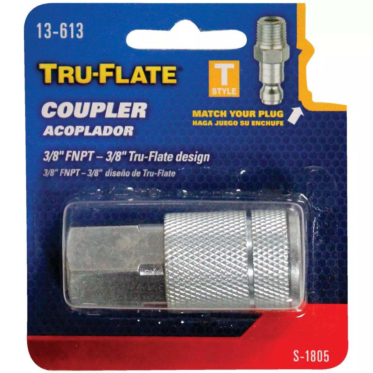 Tru-Flate Series Push-to-Connect 3/8 In. FNPT Coupler - photo 2