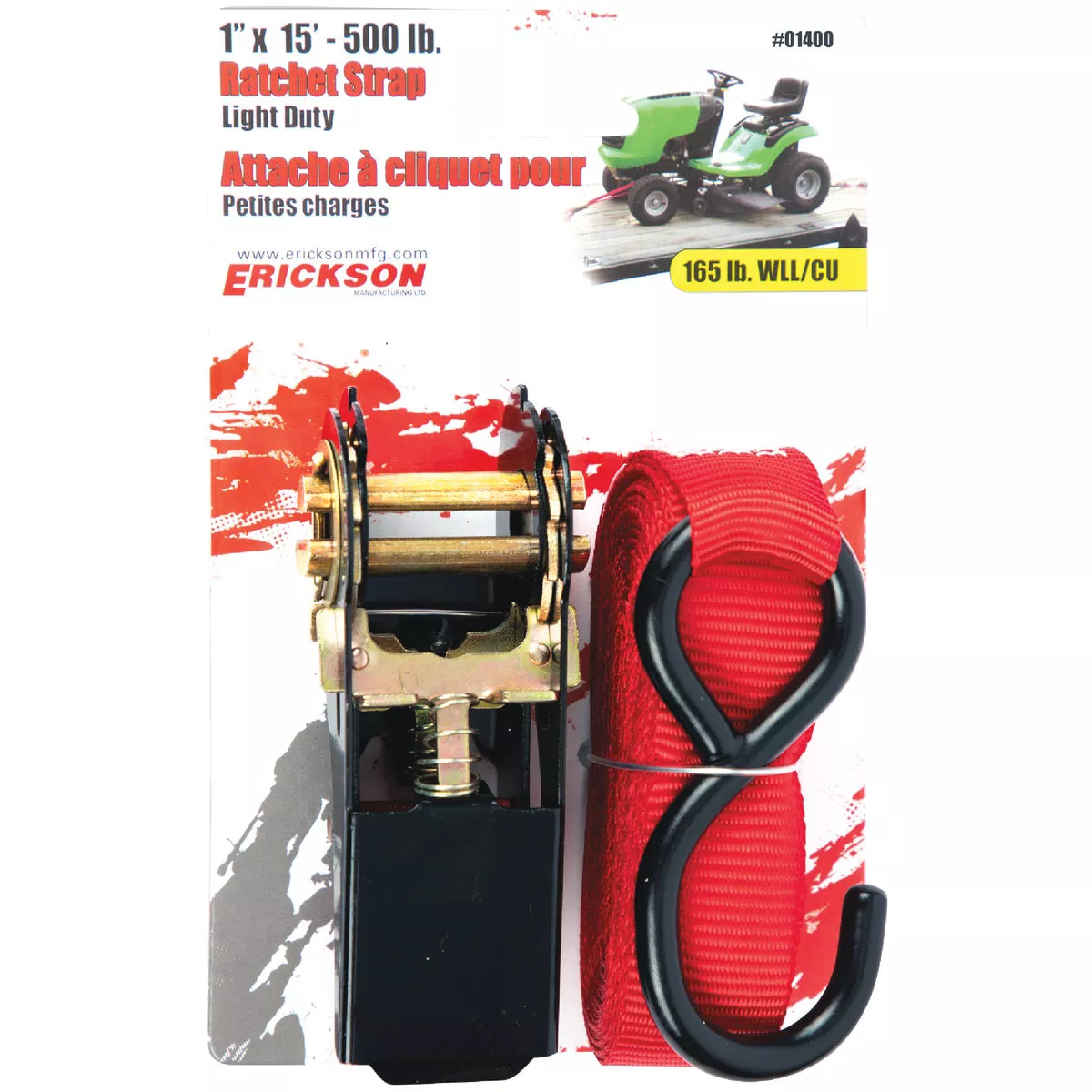 Erickson 1 In. x 15 Ft. 165 Lb. Light Duty Ratchet Strap - photo 2