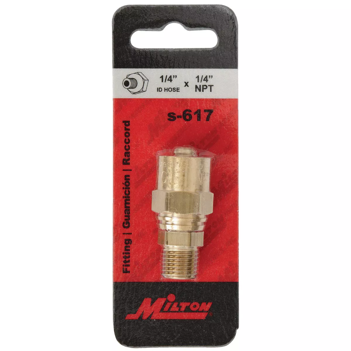 Milton 5/8 In. O.D. 1/4 In. MNPT Brass Reusable Hose End - photo 2