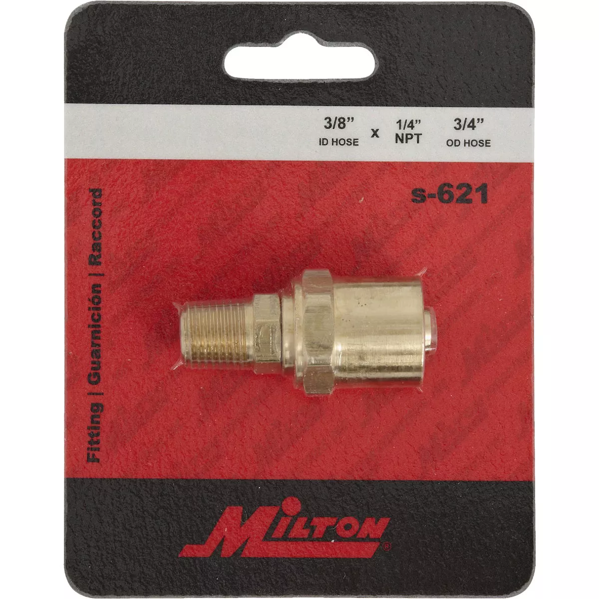 Milton 3/4 In. O.D. 1/4 In. MNPT Brass Reusable Hose End - photo 2