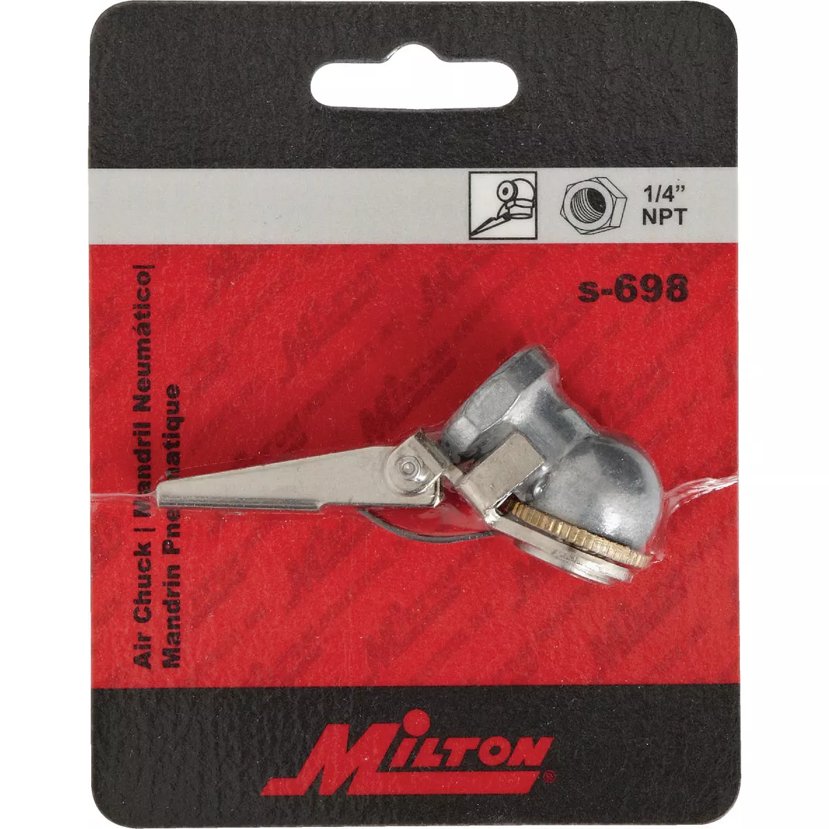 Milton 1/4 In. FNPT 150 psi Single Head Air Chuck with Grip - photo 2