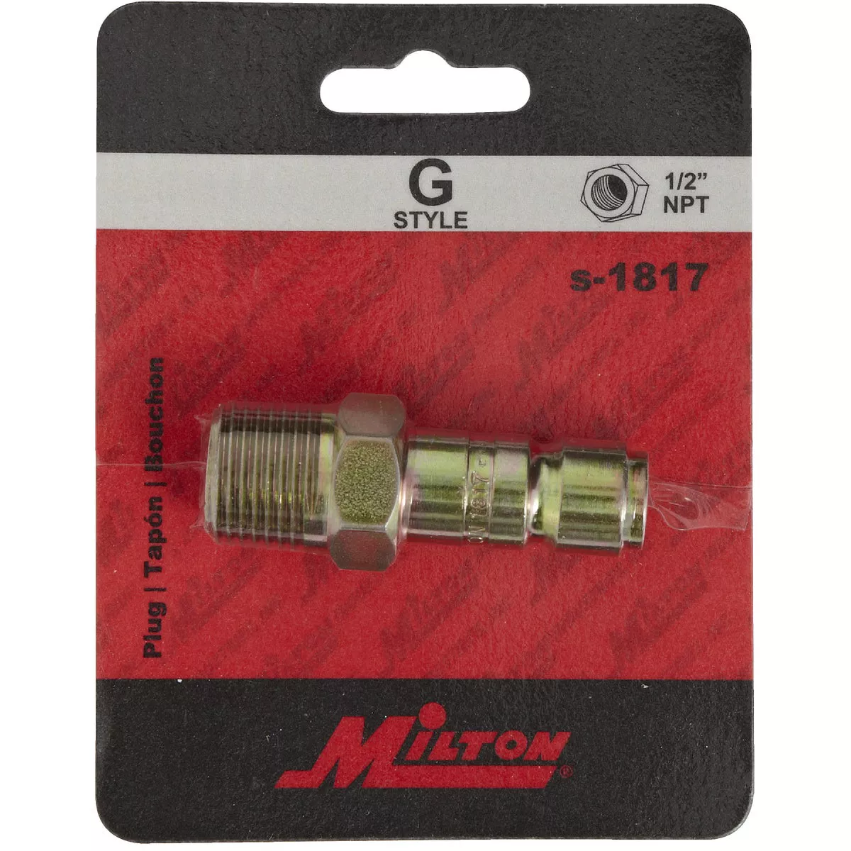 Milton 1/2 In. MNPT G-Style Steel Plug - photo 2