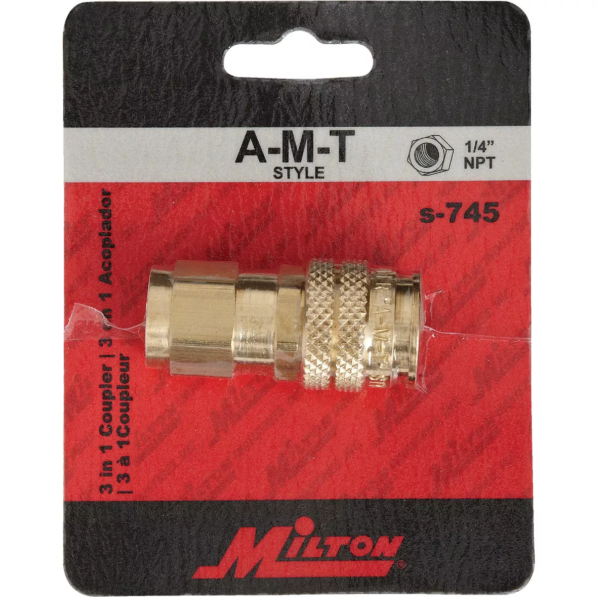 Milton AMT Style Push-Type with Drag Guard 1/4 In. FNPT Coupler - photo 2
