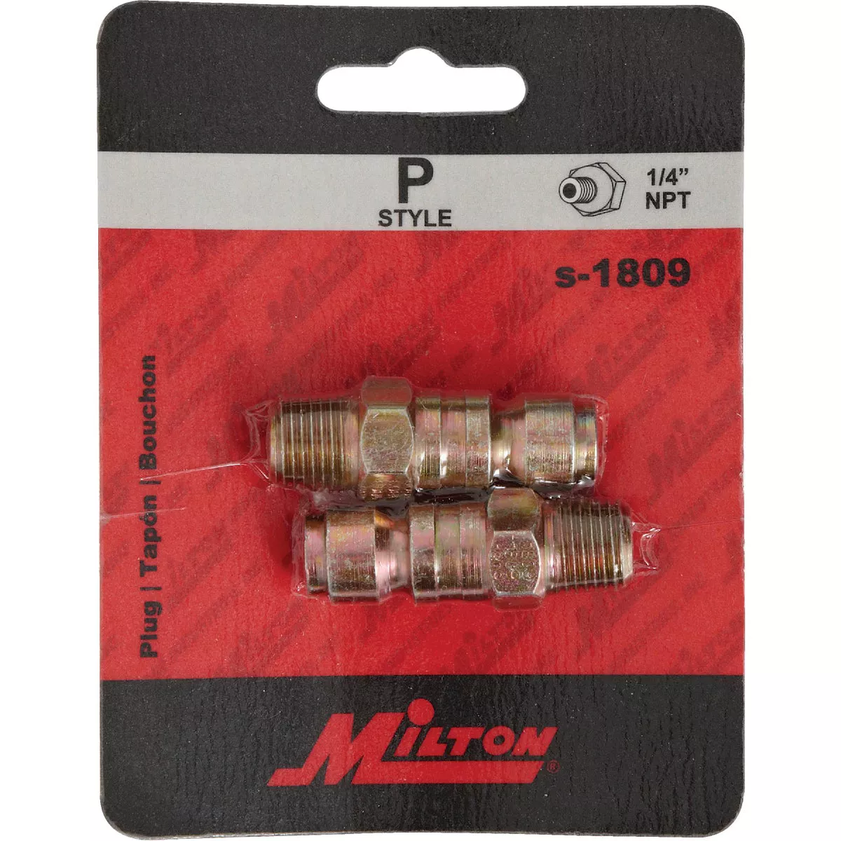 Milton P-Style 1/4" MNPT Plug (2-Pack) - photo 2
