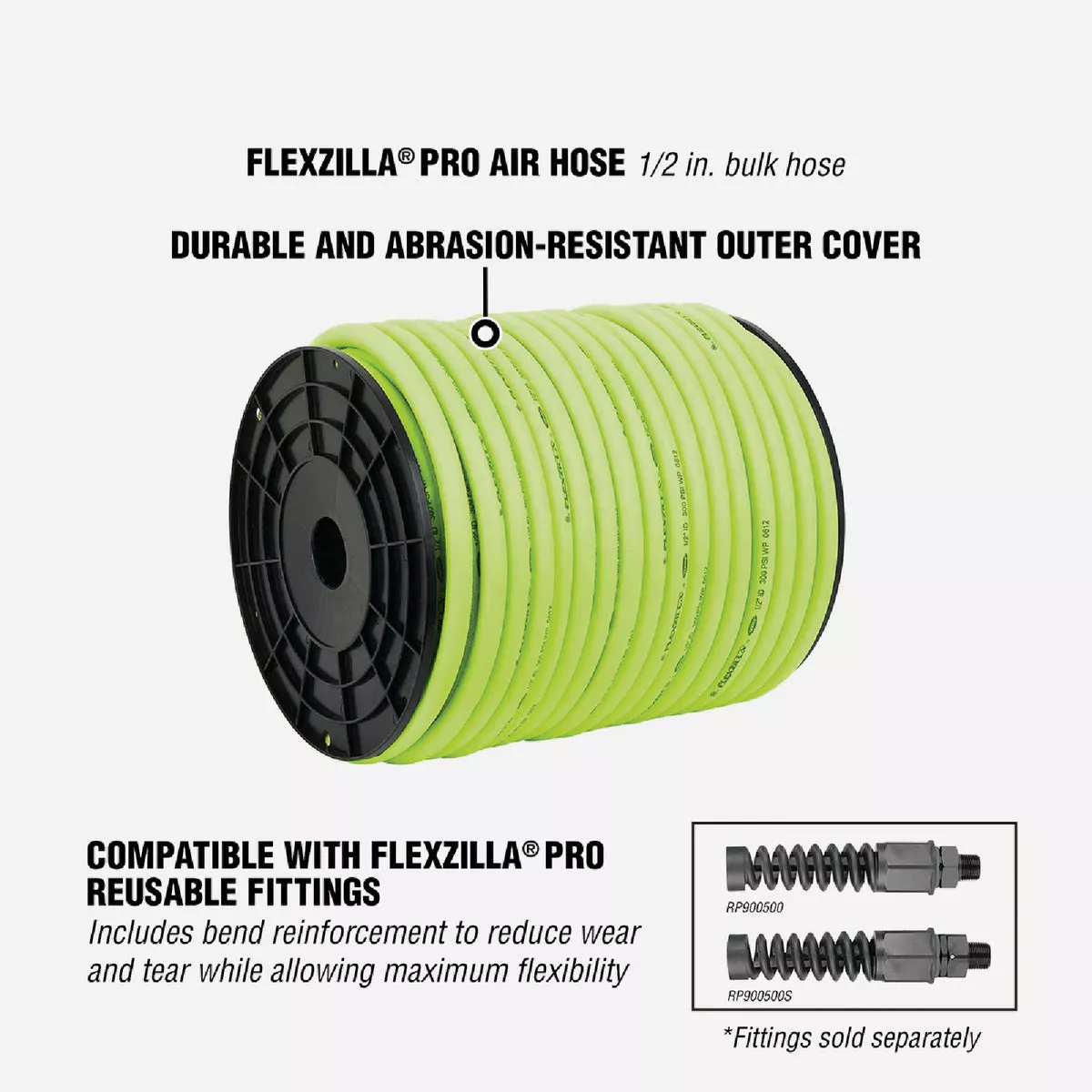 Flexzilla Pro 1/2 In. x 250 Ft. Polymer-Blend Bulk Air Hose - photo 3