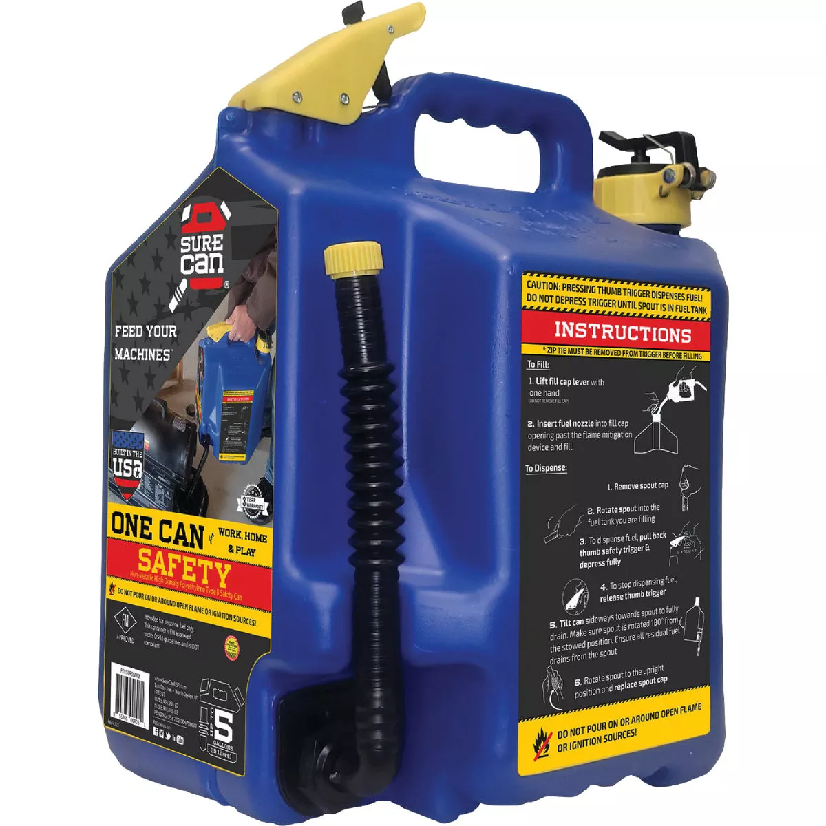SureCan 5 Gal. Plastic Kerosene Safety Can, Blue | Do it Best