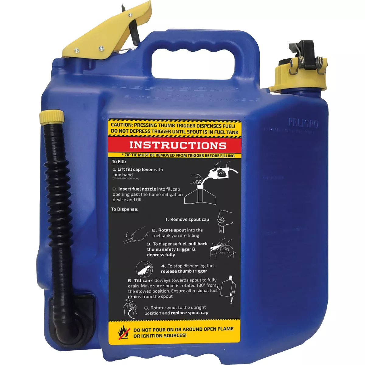 SureCan 5 Gal. Plastic Kerosene Safety Can, Blue - photo 5