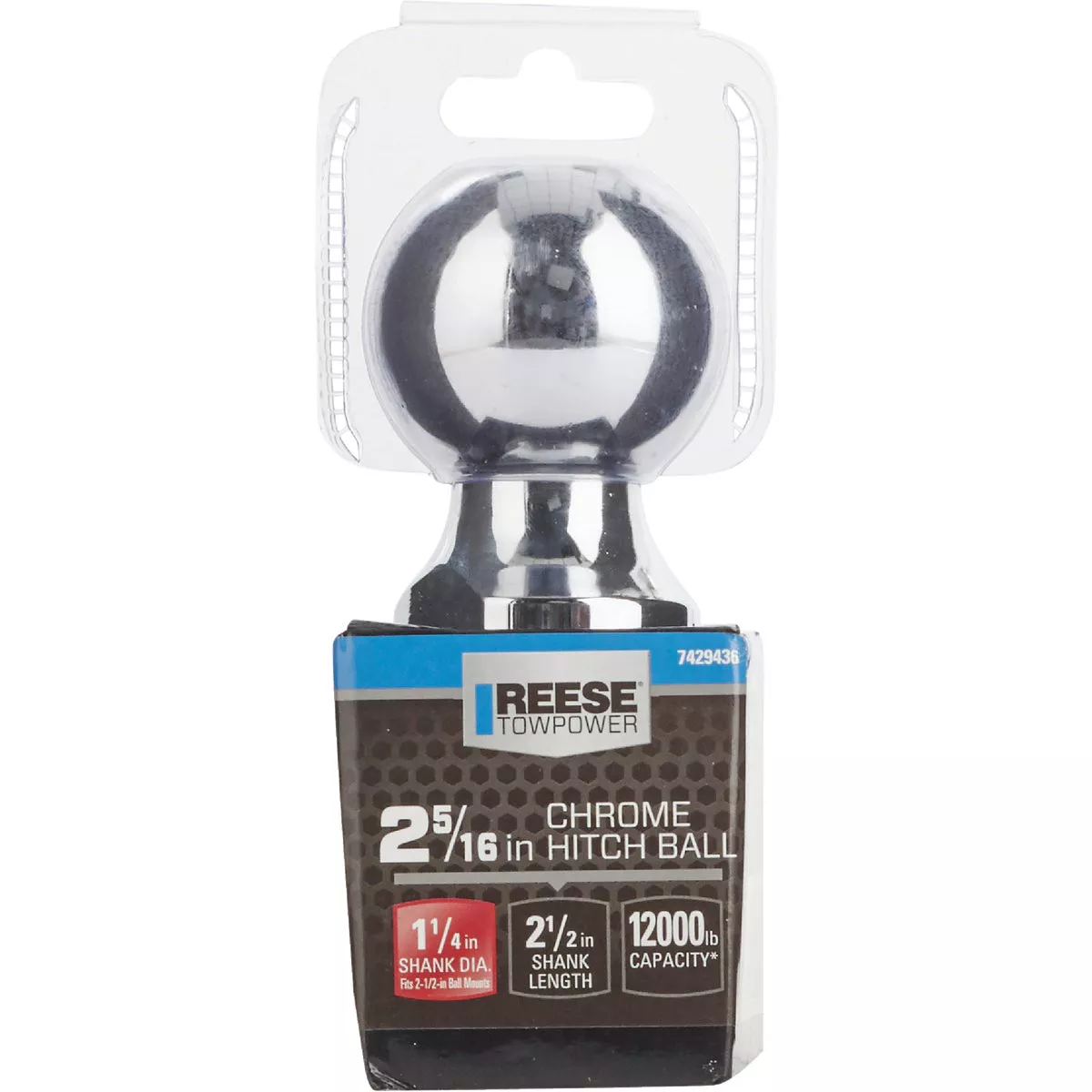 Reese Towpower Class V Hitch Ball, 2-5/16 In. x 1-1/4 In. x 2 In. - photo 2