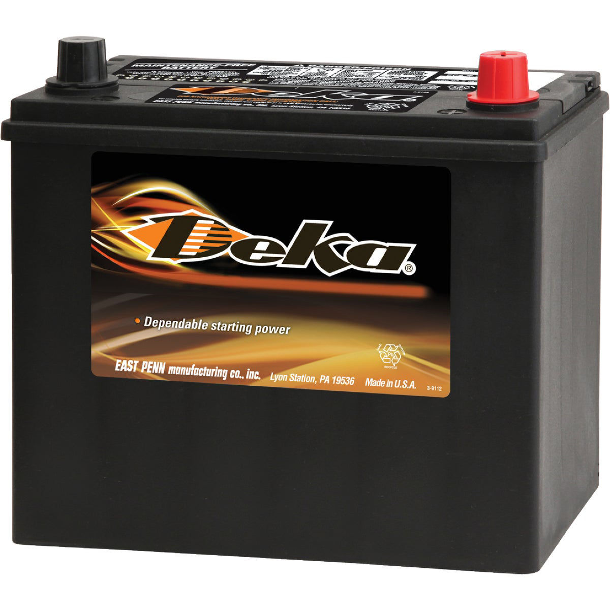 Deka Premium 12 Volt 450 CCA Automotive Battery Top Post Right Front Positive Terminal Do it Best