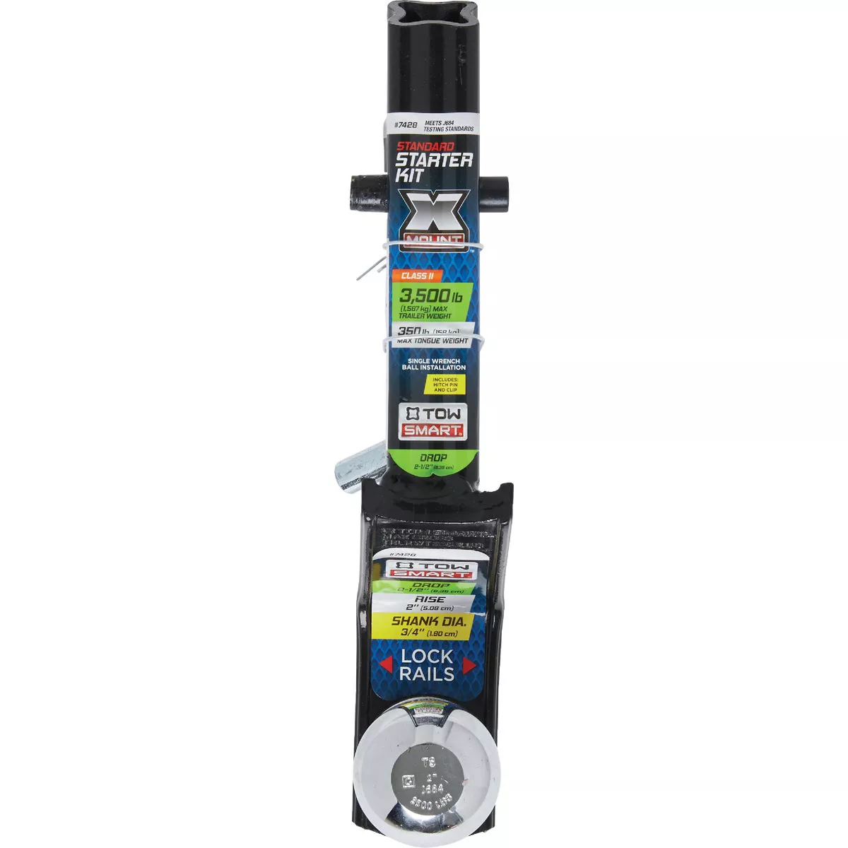 TowSmart X-Mount Class II 2-1/2 In. Drop Starter Towing Kit, 3500 Lb. Capacity - photo 2