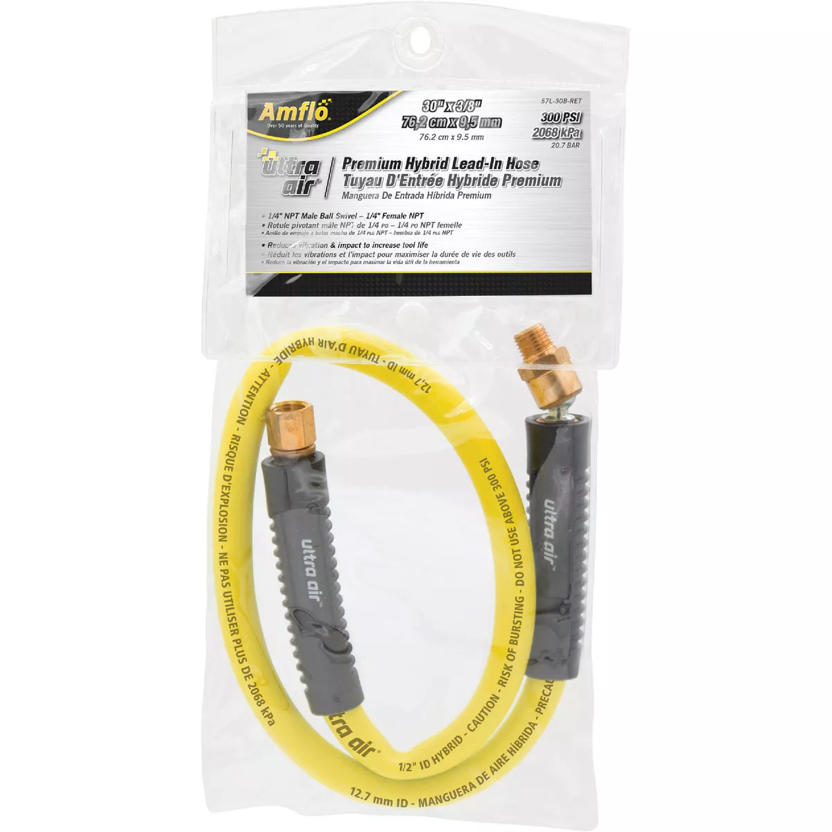 Amflo 3/8 In. x 30 In. Lead-In Air Hose with Ball Swivel - photo 2