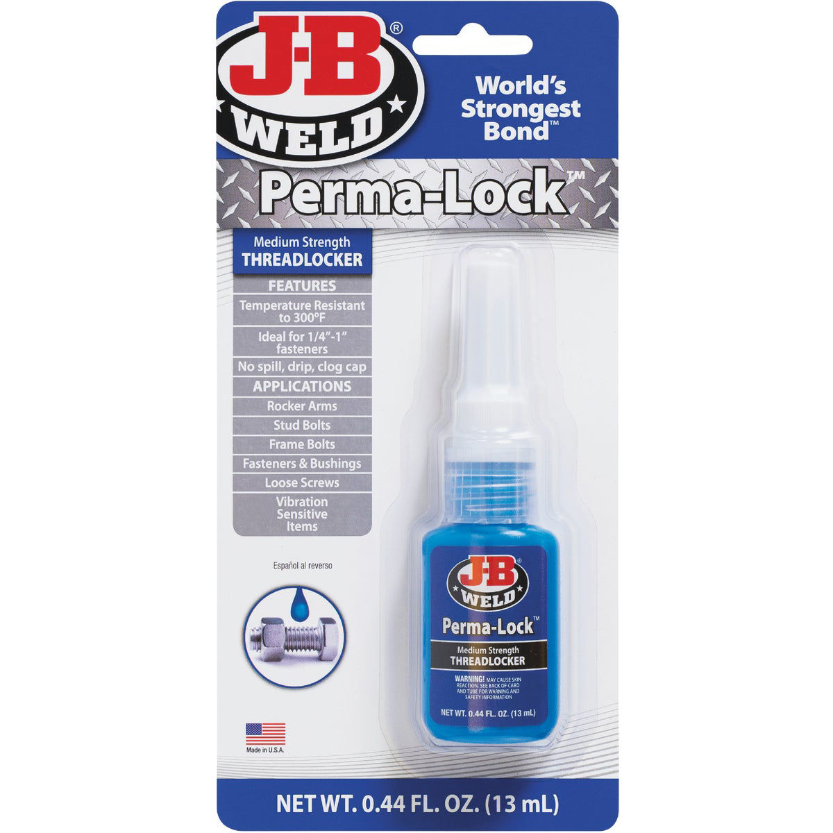 JB Weld PermaLock 0.44 Oz. Blue Threadlocker Do it Best