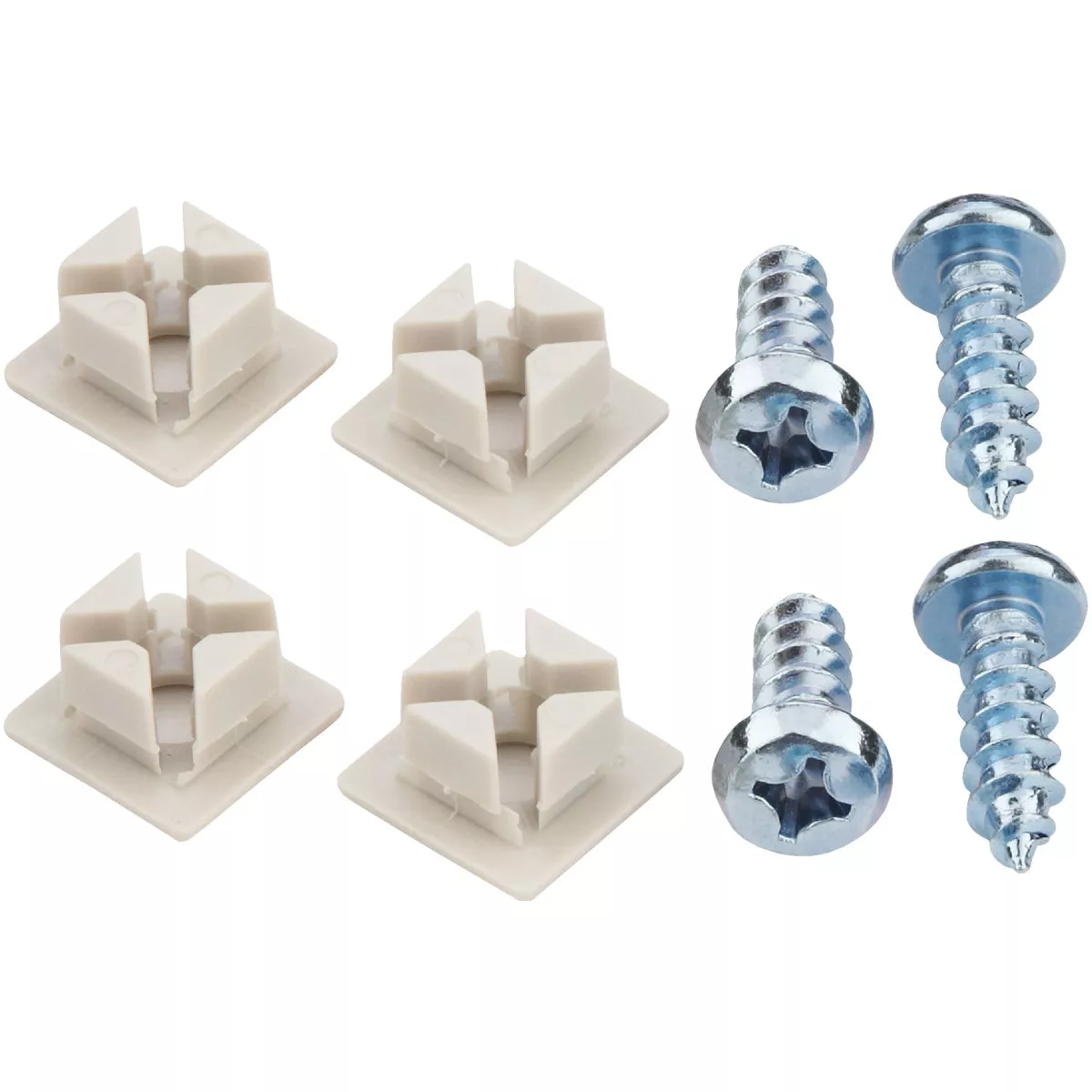 Custom Accessories White License Plate Fasteners