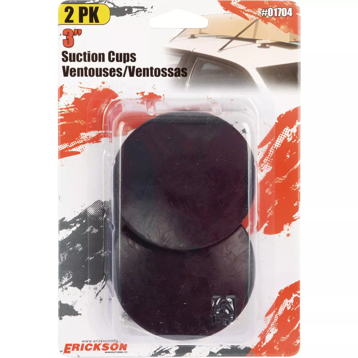 Erickson 3 In. Black Roof Rack Suction Cup (2-Pack) - photo 2