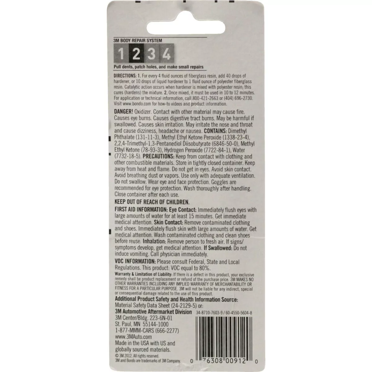 Bondo 0.37 Oz. Liquid Body Filler Hardener - photo 4
