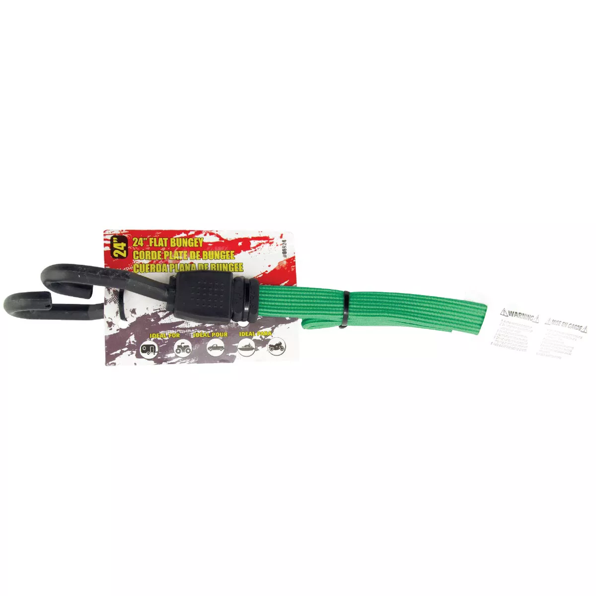 Erickson 3/4 In. x 24 In. Flat Bungee Cord, Green - photo 2