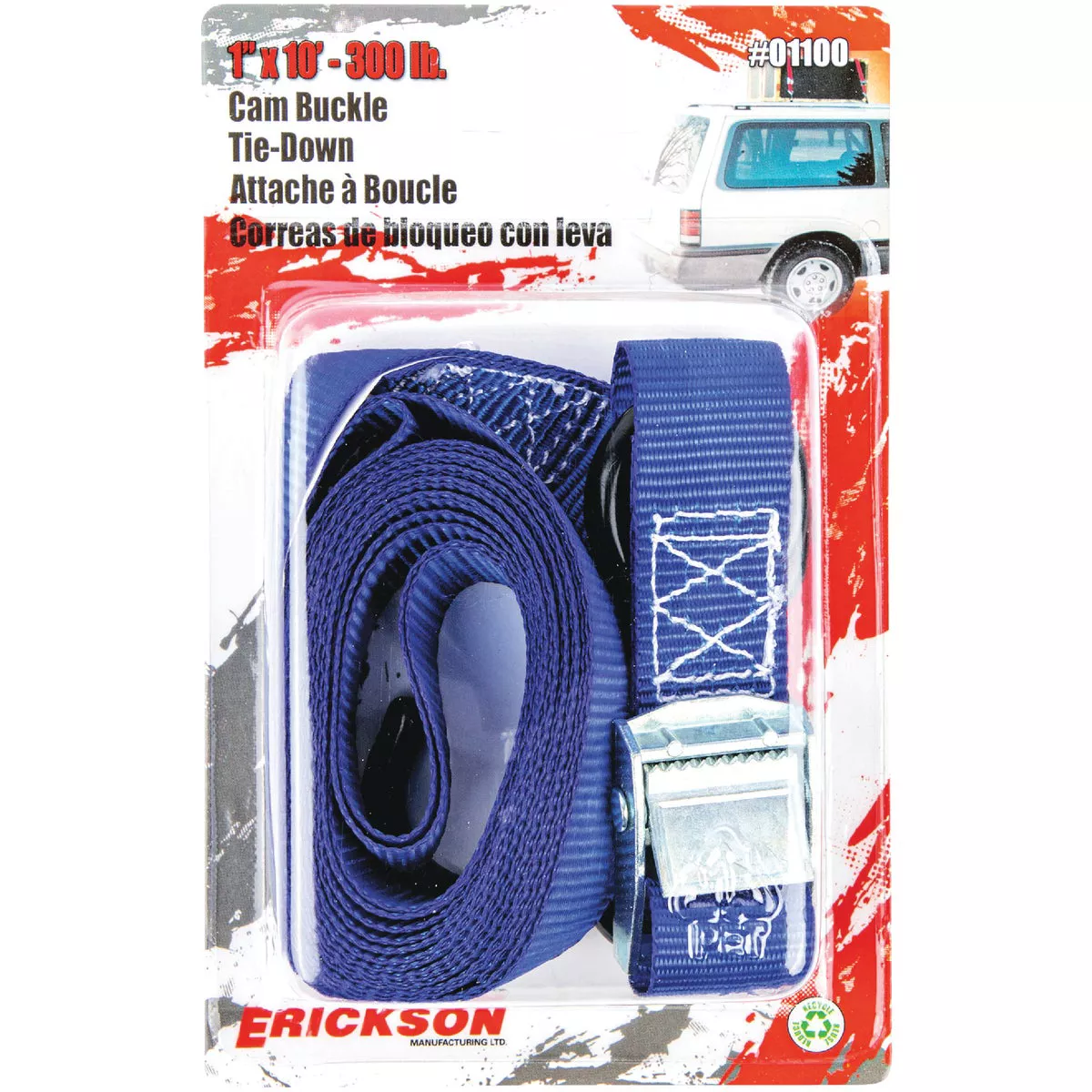 Erickson 1" x 10' Polyester Tie Down Strap - photo 2