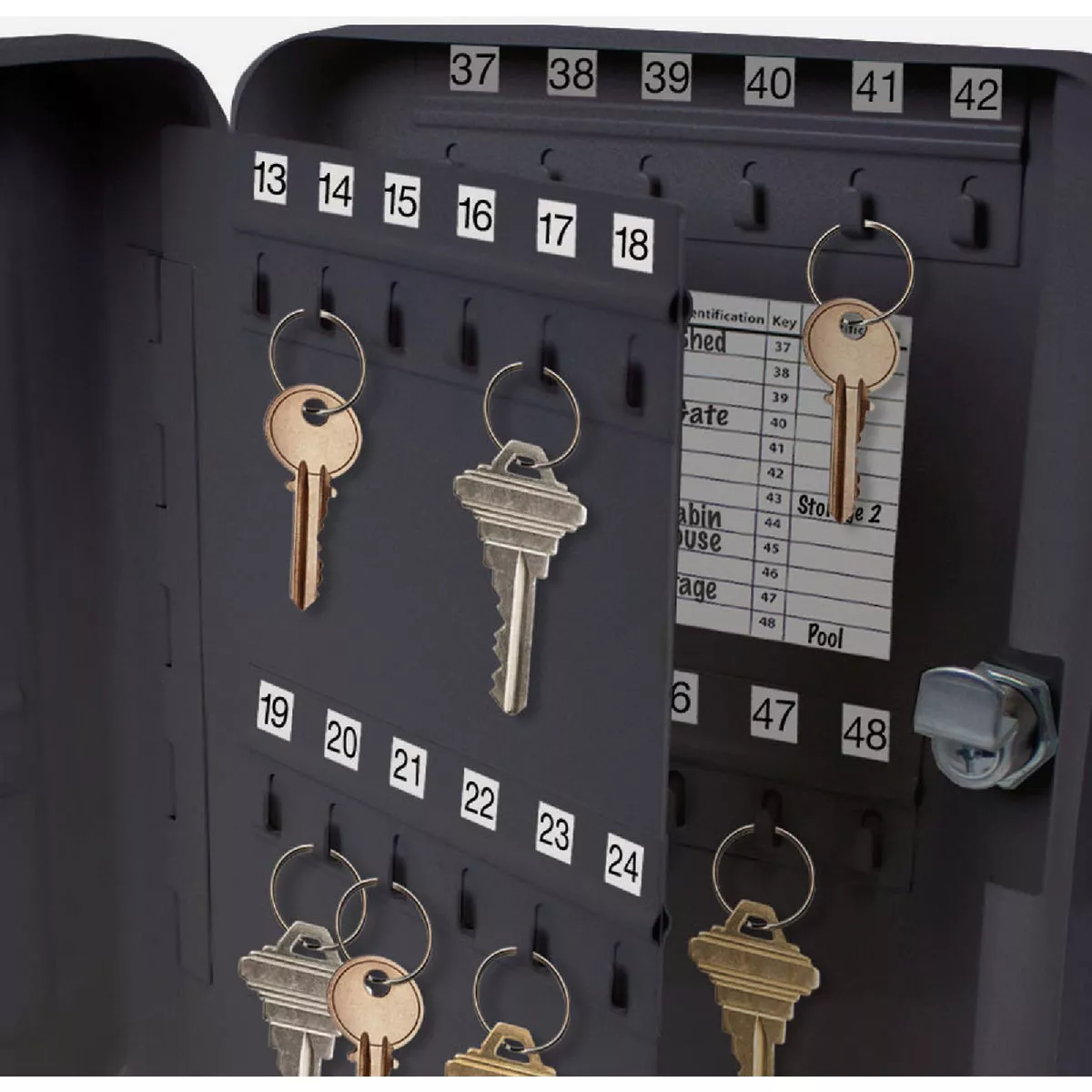 Lucky Line Metal Cabinet Key Hider (48-Hook) - photo 4