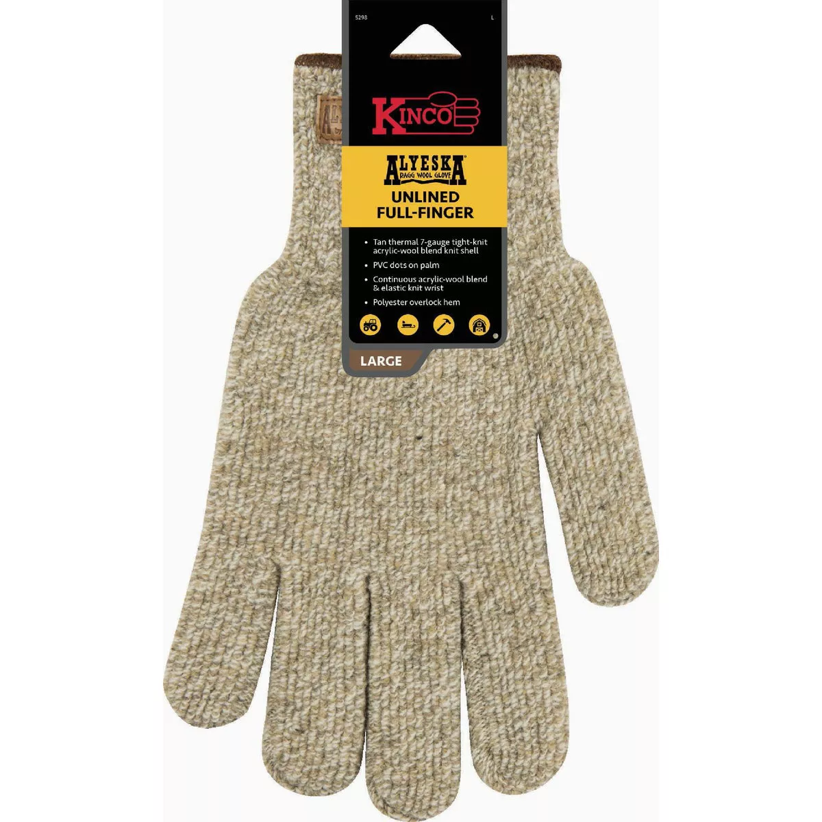 Kinco Alyeska Men's Medium Unlined Full-Finger Glove-