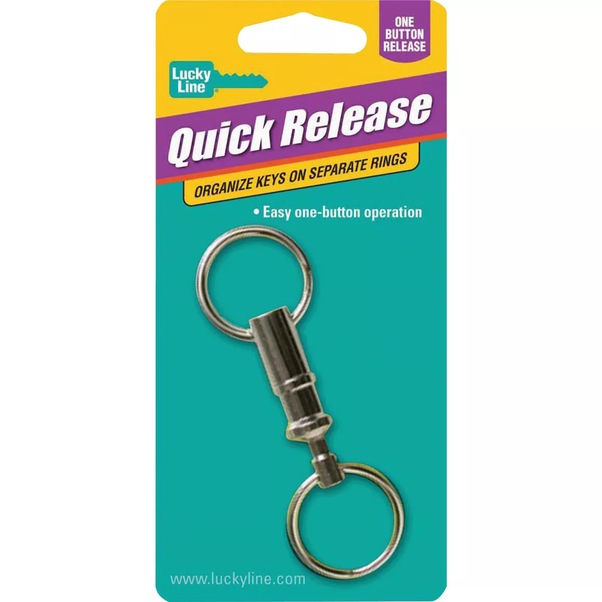Lucky Line Quick-Releast Pull-Apart Nickel-Plated Brass Key Chain - photo 2