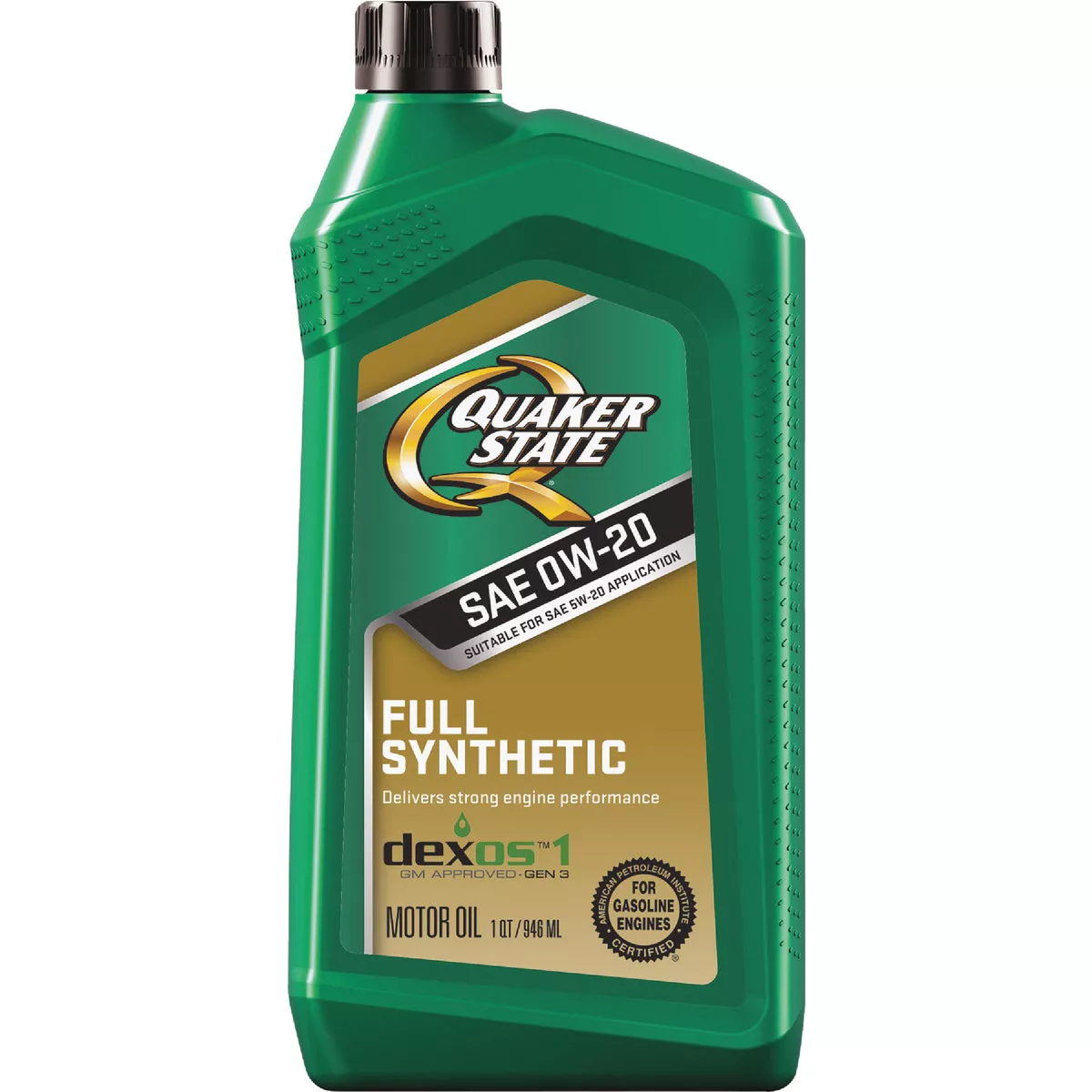 Quaker State Full Synthetic 0W-20 Motor Oil, 1 Qt.