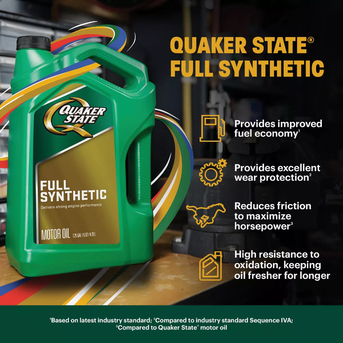 Quaker State Full Synthetic 0W-20 Motor Oil, 1 Qt. - photo 3