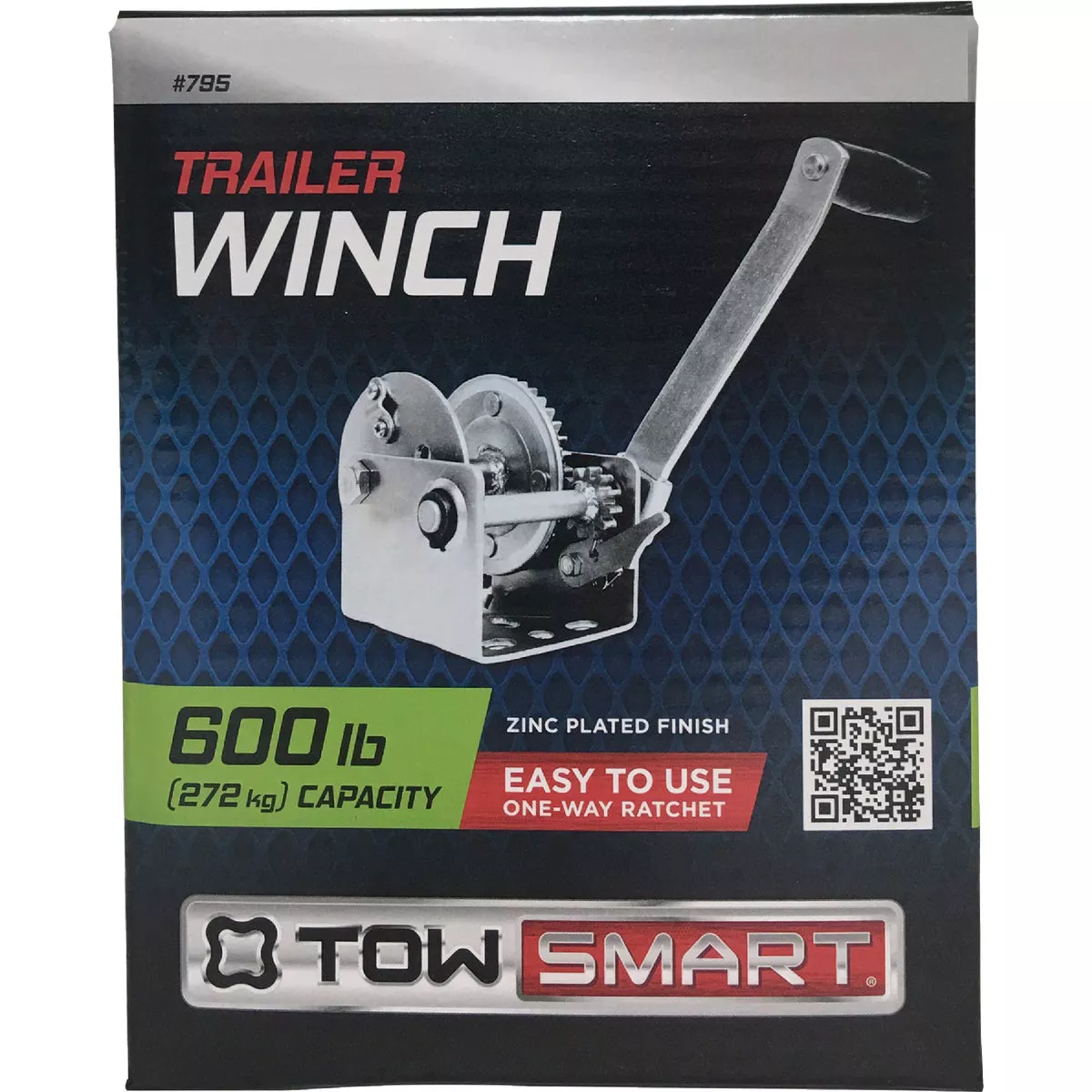 TowSmart Manual Trailer Hand Winch, 600 Lb. Capacity - photo 2