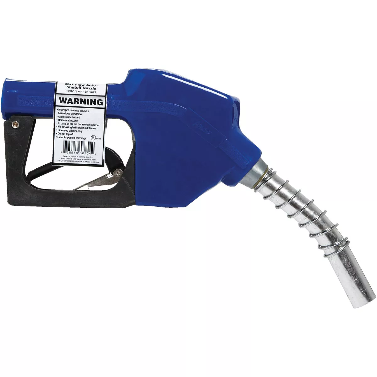 Apache 15/16 In. Spout Auto Shut-Off Farm Fuel Nozzle, Blue - photo 2
