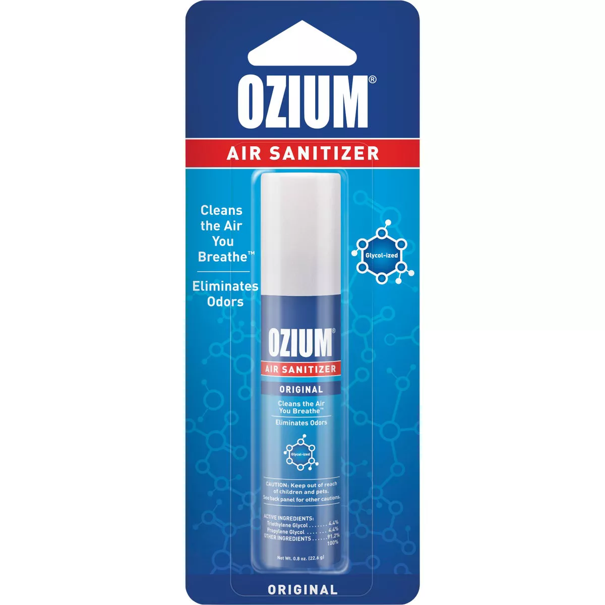Ozium 0.8 Oz. Car Air Freshener/Sanitizer Spray, Original Scent