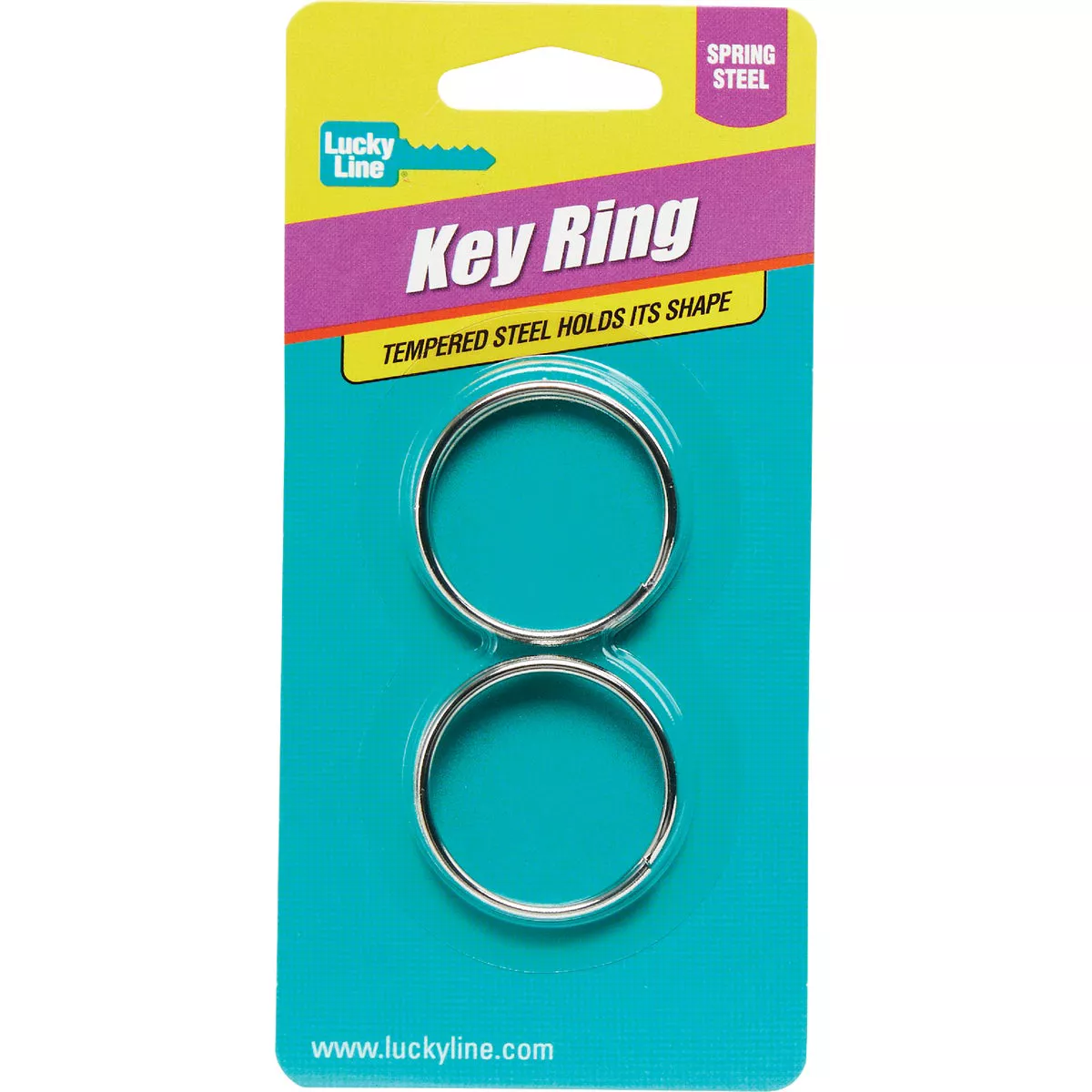 Lucky Line Tempered Steel Nickel-Plated 1-1/4 In. Key Ring (2-Pack) - photo 2