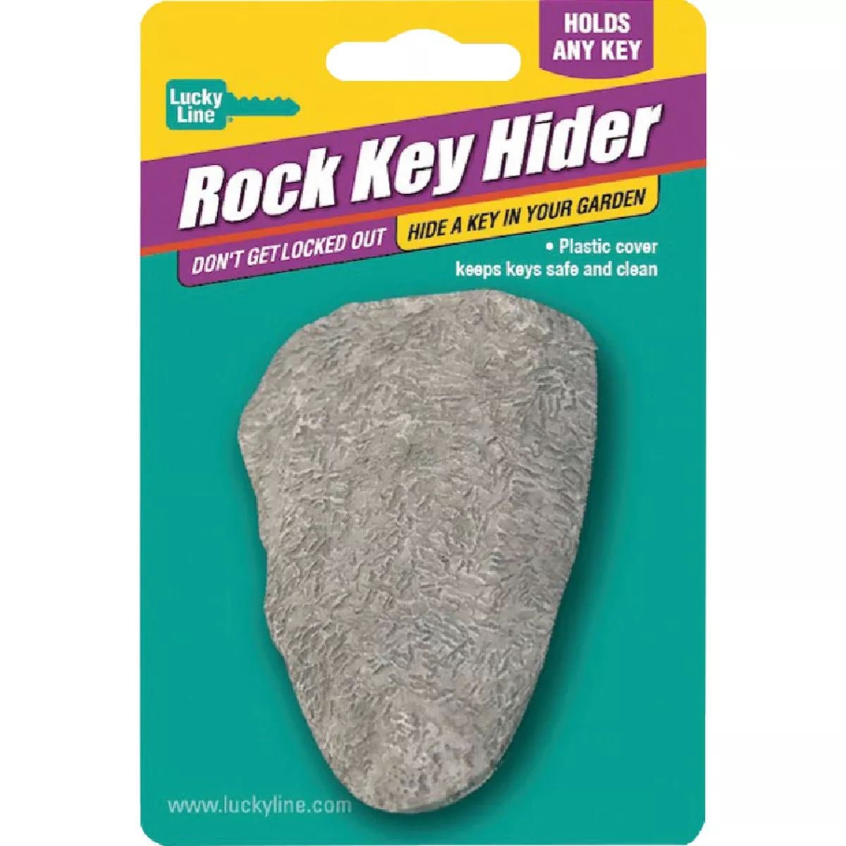 Lucky Line Gray/Brown Plastic Rock Key Hider - photo 2