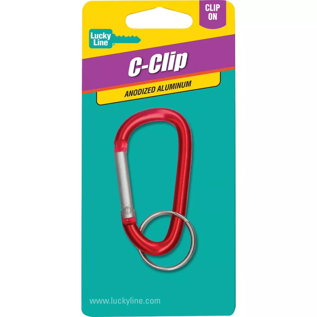 Lucky Line Assorted Colors 2-3/8 In. Small C-Clip Key Ring - photo 2