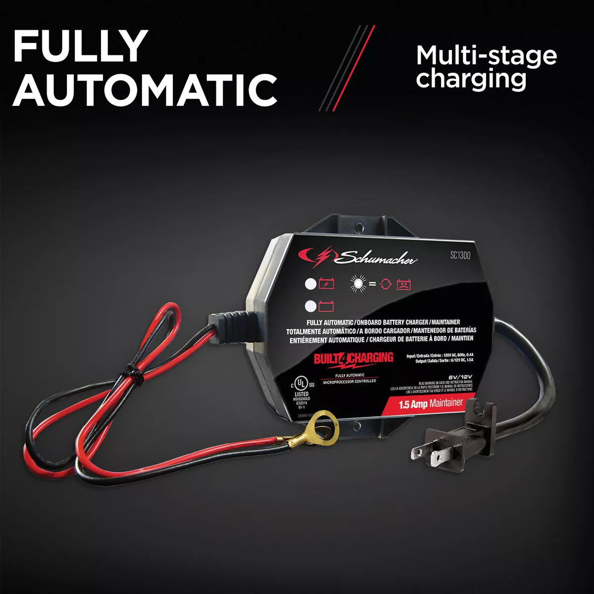 Schumacher Automatic 12V 1.5A Auto Battery Charger/Maintainer - photo 3