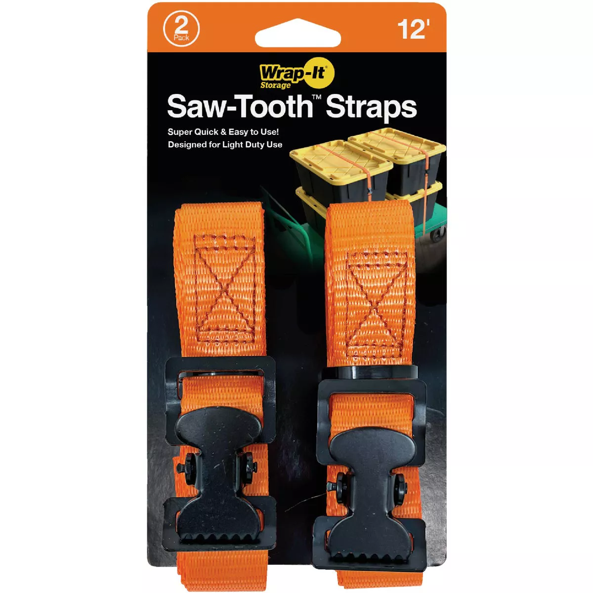 Wrap-It Storage Saw-Tooth 12 Ft. x 1 In. Lashing Strap (2-Pack) - photo 7