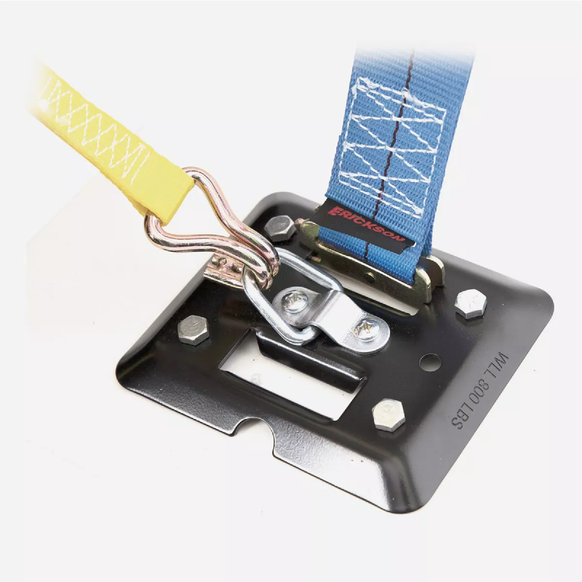 Erickson E-Track Plate Black with Center Flip Ring
